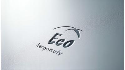 친환경 인증 마크가 있는 금속 표면